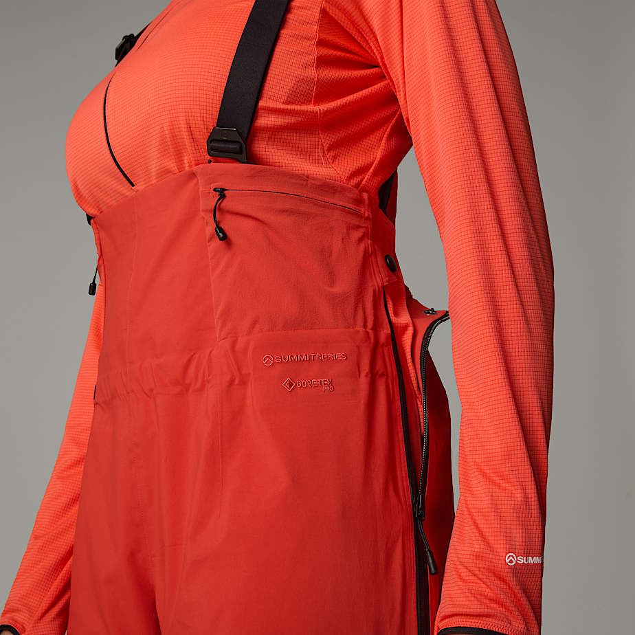 Calças De Babador The North Face Summit Pumori GORE-TEX® Pro Feminino Vermelhas | NF0A42J7F