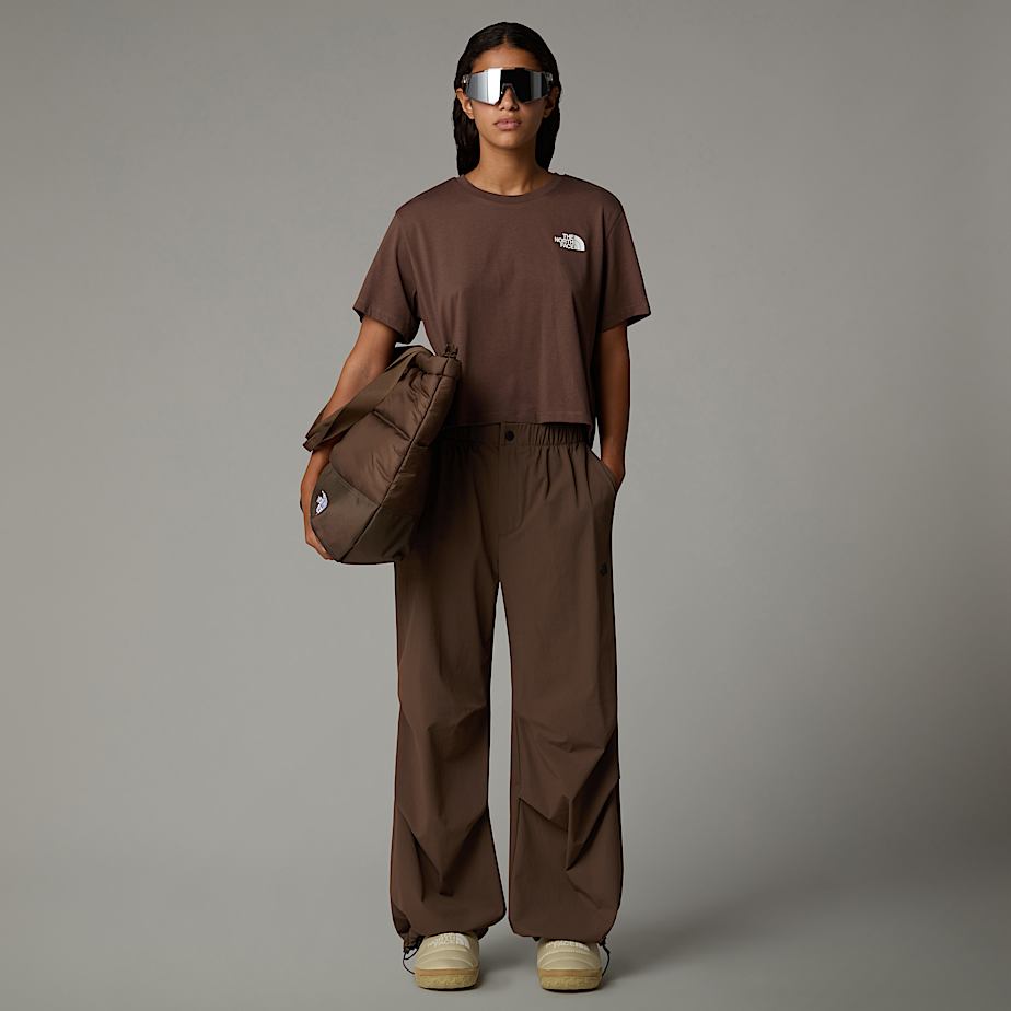 Camiseta The North Face Cropped Simple Dome Feminino Marrom | NF0A68W6H