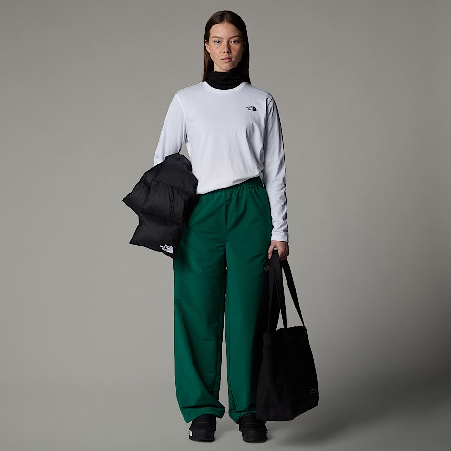 Camiseta The North Face Long-Sleeve Simple Dome Feminino Branco | NF0A76X4A