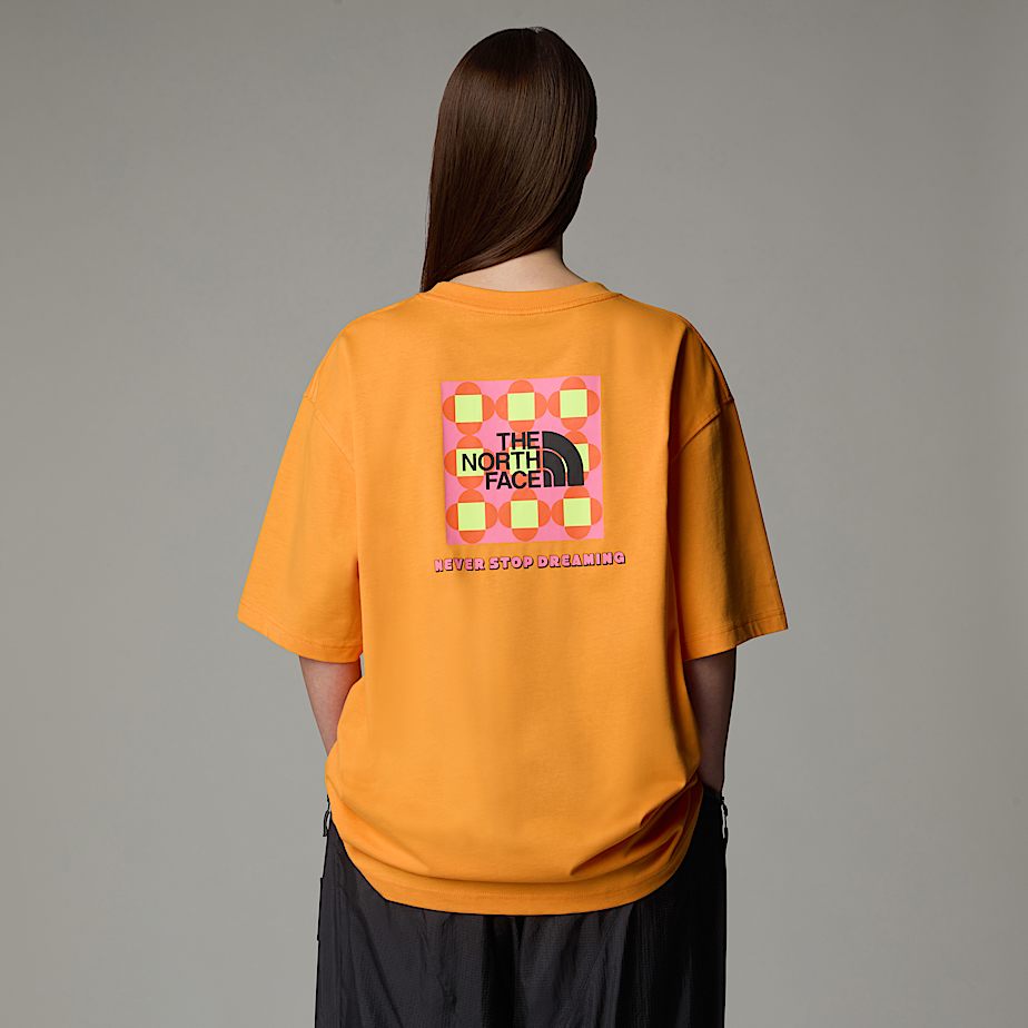 Camiseta The North Face X Yinka Ilori Box Graphic Feminino Abricó | NF0A18D3L