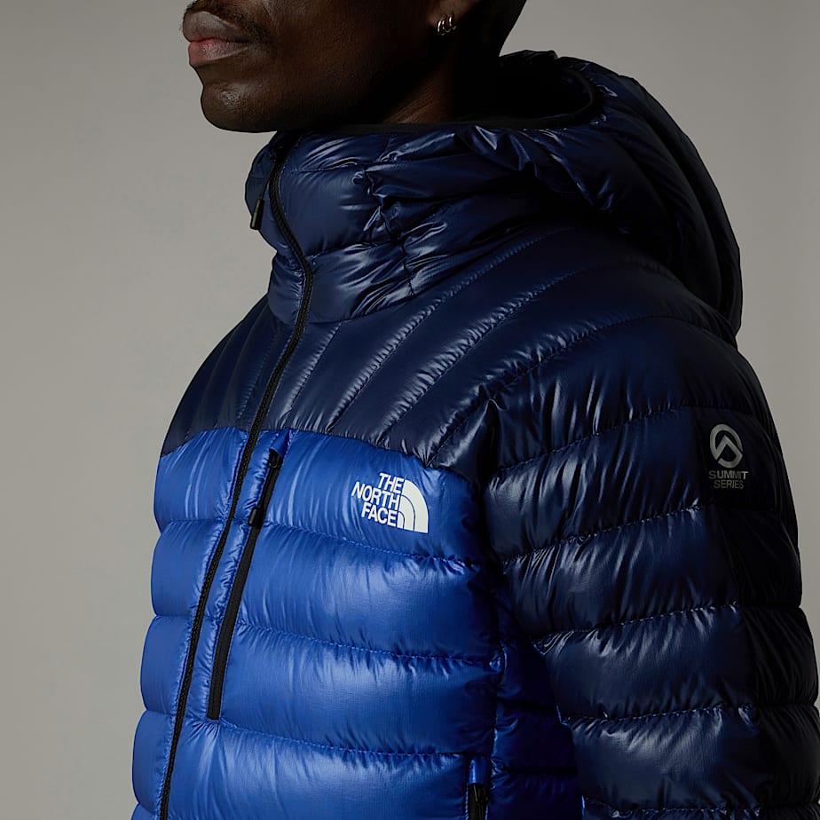 Casacos De Penas The North Face Summit Breithorn Hooded Masculino Azuis | NF0A48E1P