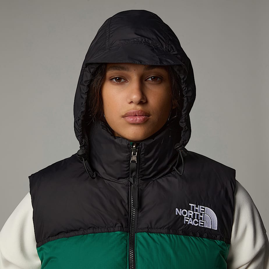 Colete de Penas The North Face 1996 Retro Nuptse Feminino Verdes | NF0A38W0A