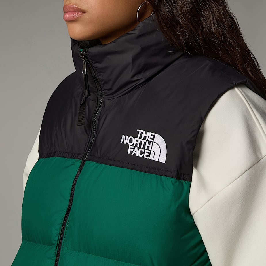 Colete de Penas The North Face 1996 Retro Nuptse Feminino Verdes | NF0A38W0A