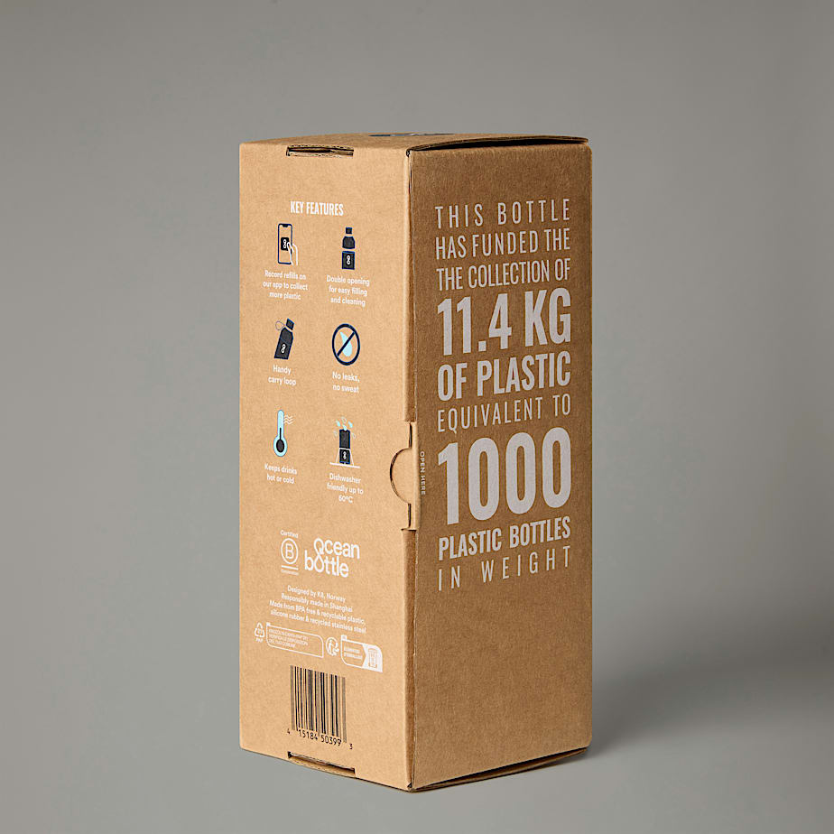 Garrafas de água The North Face X Ocean Bottle 0.65L Feminino Pretas | NF0A27E4D