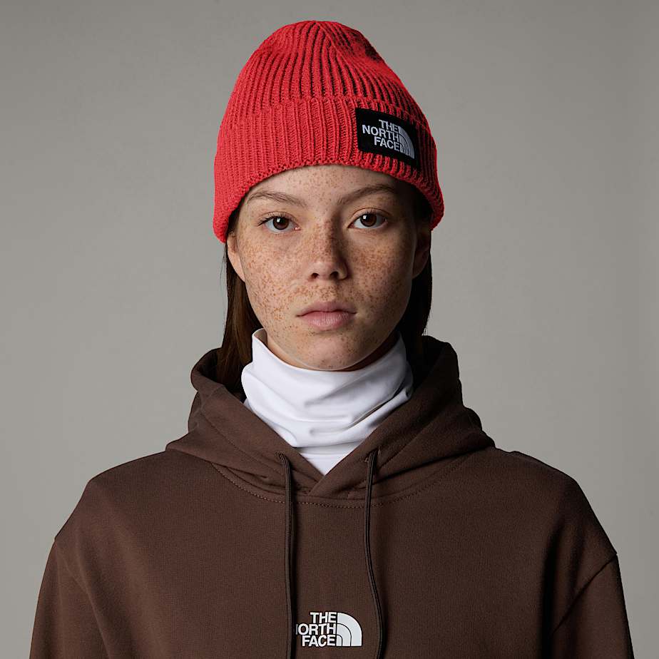 Gorro The North Face Logo Box Cuffed Feminino Vermelhas | NF0A19R7S