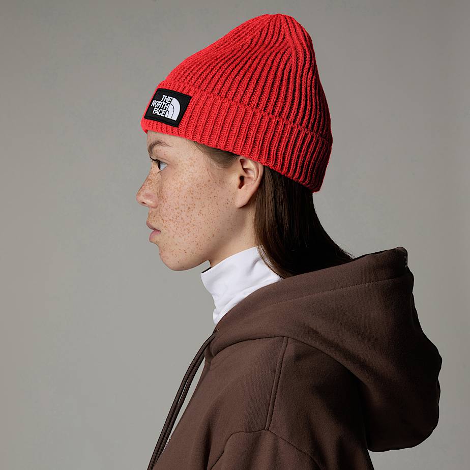 Gorro The North Face Logo Box Cuffed Feminino Vermelhas | NF0A19R7S