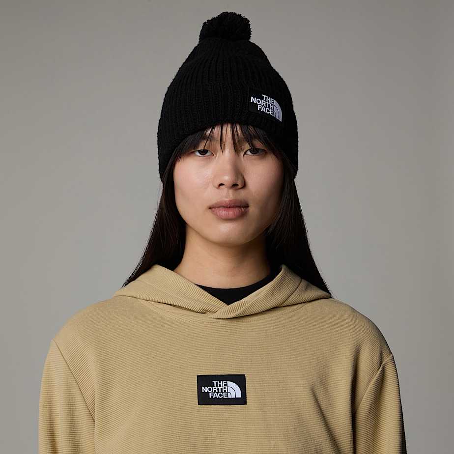 Gorro The North Face Logo Box Pom Feminino Pretas | NF0A61C3D