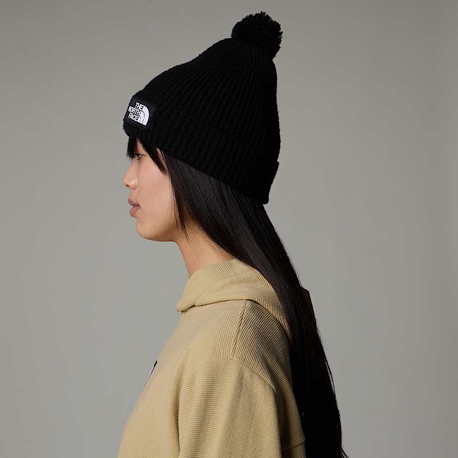 Gorro The North Face Logo Box Pom Feminino Pretas | NF0A61C3D