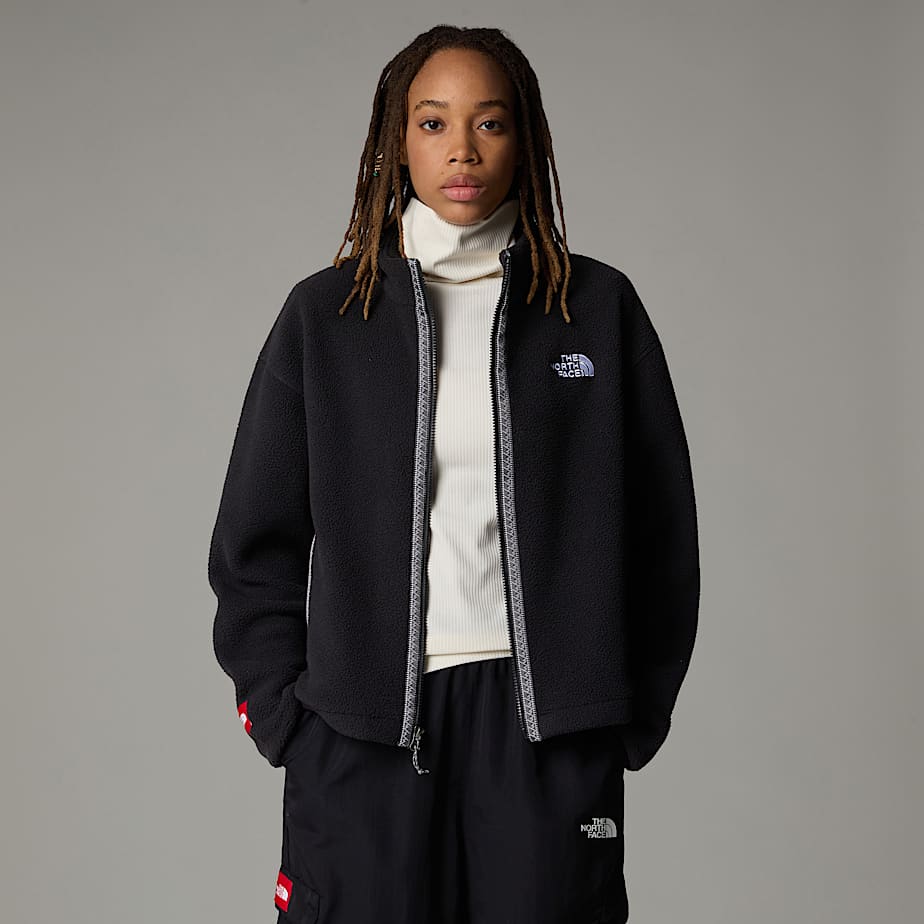 Jaquetas De Lã The North Face Fleeski Full-Zip Feminino Pretas | NF0A06J9K