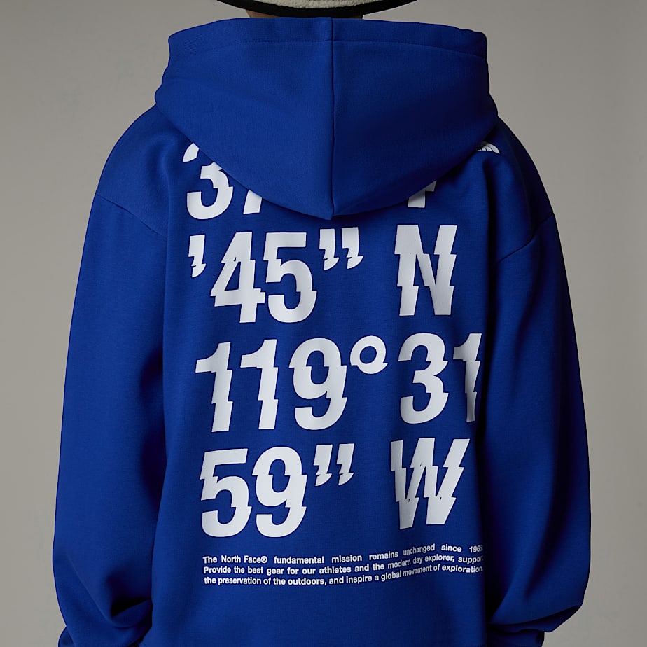 Moletom com Capuz The North Face Coordinates Oversized Graphic Criança Azuis | NF0A34Y8I
