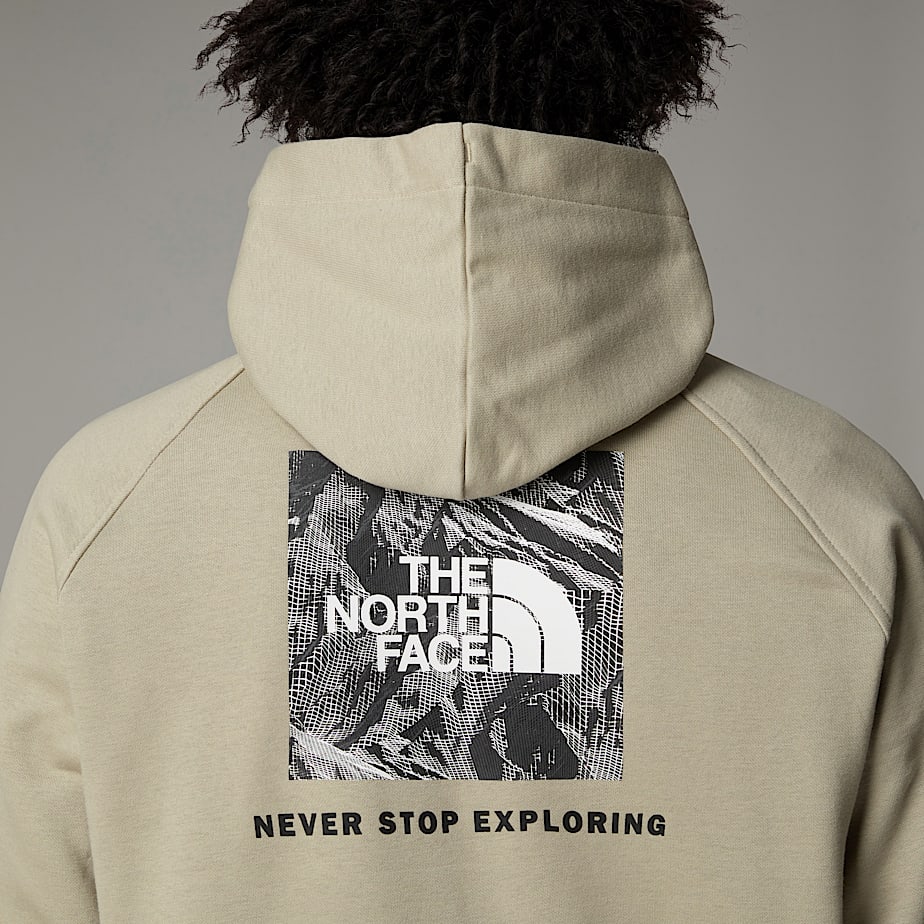 Moletom com Capuz The North Face Raglan Redbox Graphic Masculino Bege | NF0A07P8P