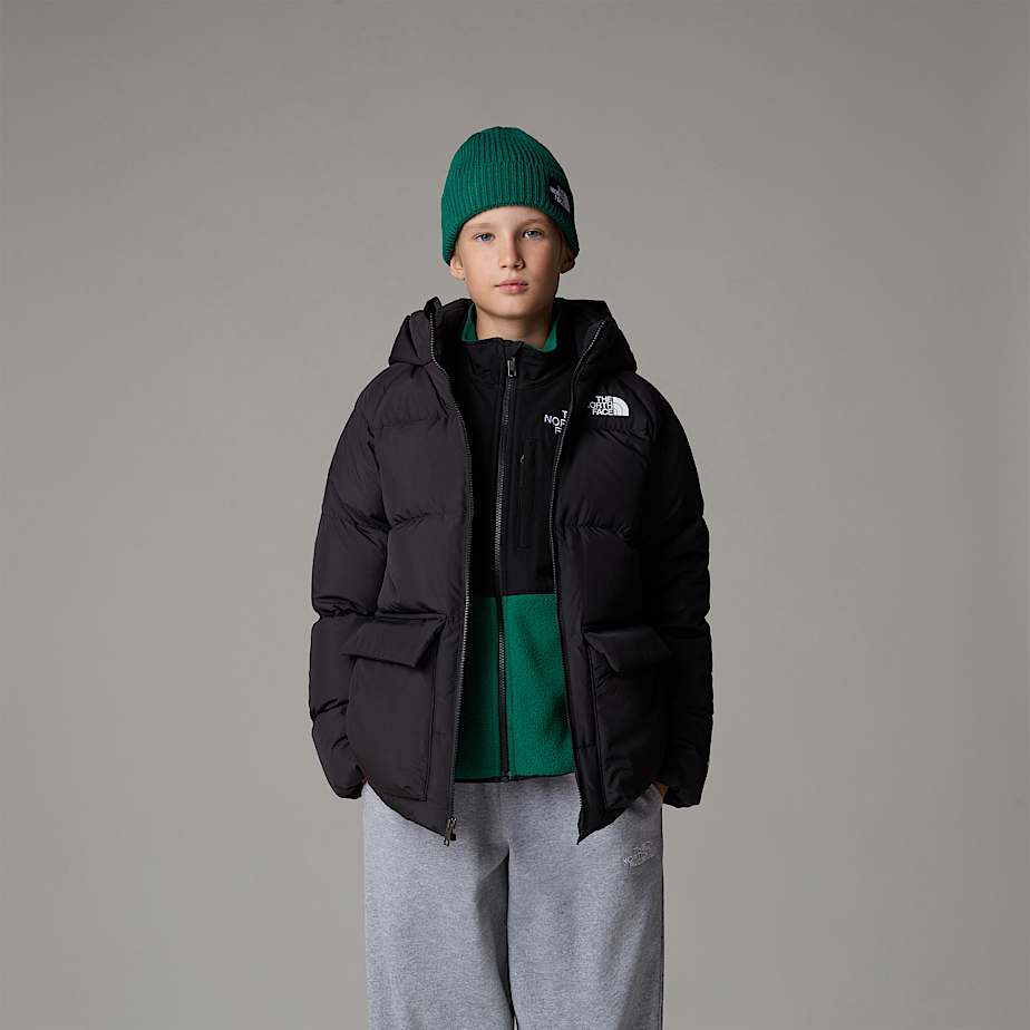 Parka The North Face North Down Fleece-Lined Short Criança Pretas | NF0A72O1J