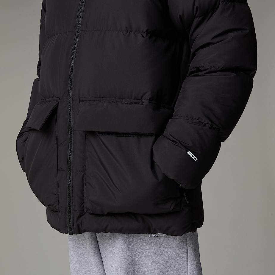 Parka The North Face North Down Fleece-Lined Short Criança Pretas | NF0A72O1J