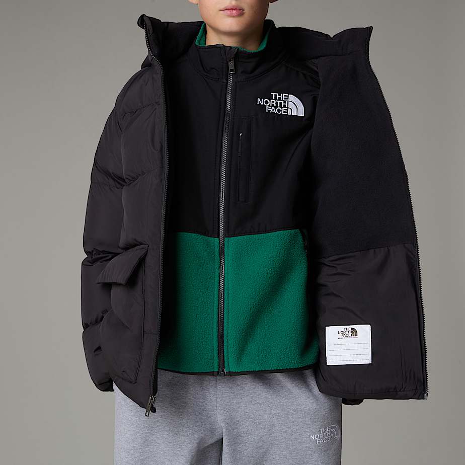 Parka The North Face North Down Fleece-Lined Short Criança Pretas | NF0A72O1J