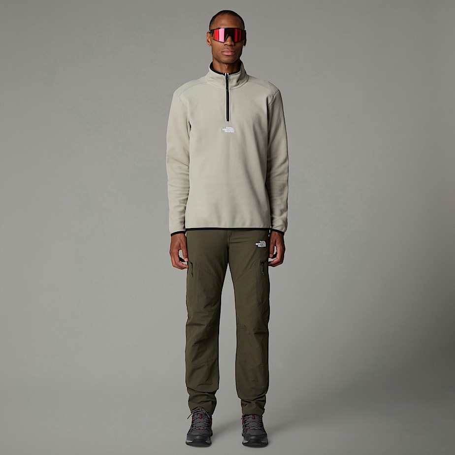 Pulôver The North Face Glacier 1/4 Zip Fleece Masculino Cinzentas | NF0A37X6N