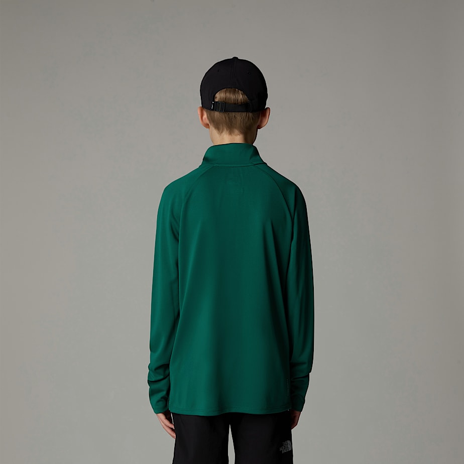 Pulôver The North Face Never Stop 1/4 Zip Long-Sleeve Top Criança Verdes | NF0A62Y1Z