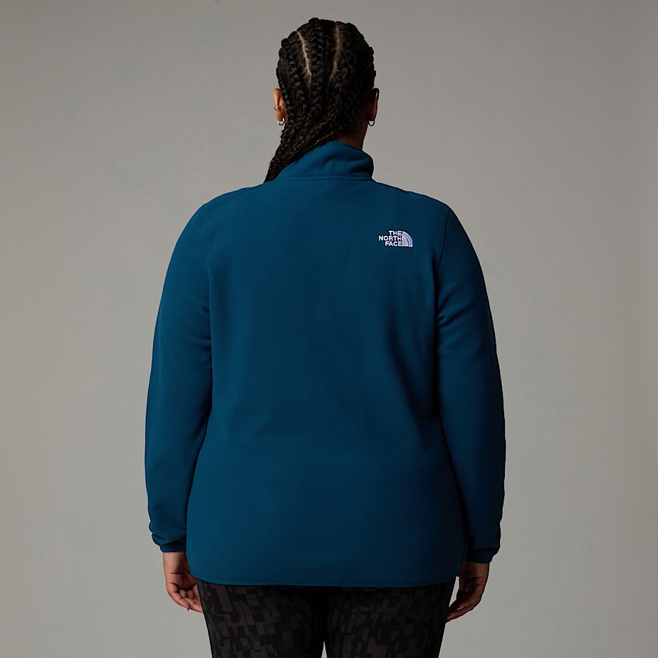 Pulôver The North Face Plus Size 100 Glacier 1/4 Zip Fleece Feminino Azul Marinho | NF0A26S1C
